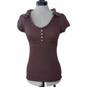 One Step Ahead Chocolate Brown Blouse